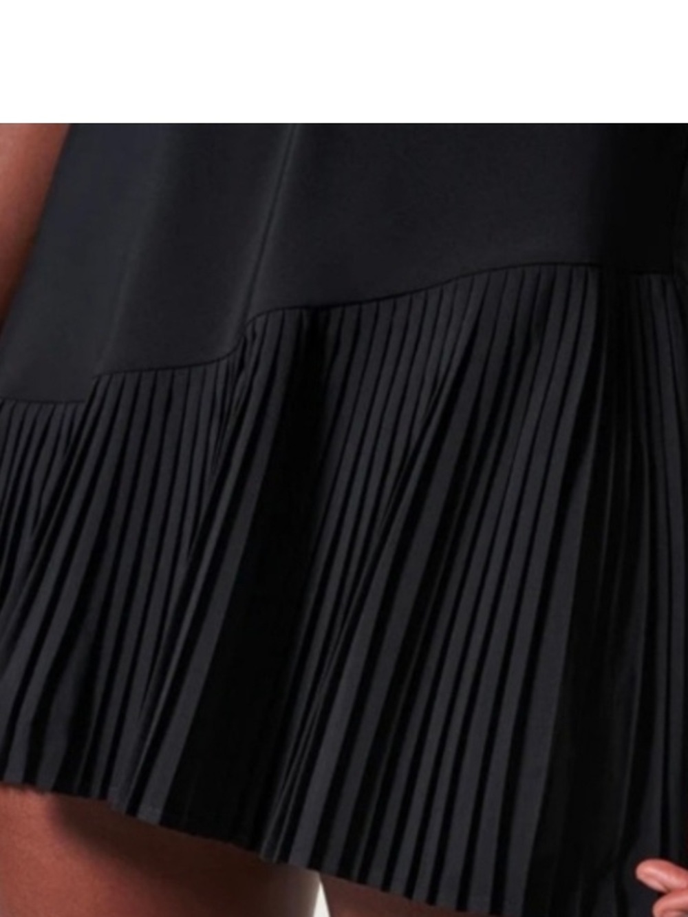 Spanx dark grey w/slate green hue inside. Pleated-Hem Get Moving dress - Picture 6 of 12